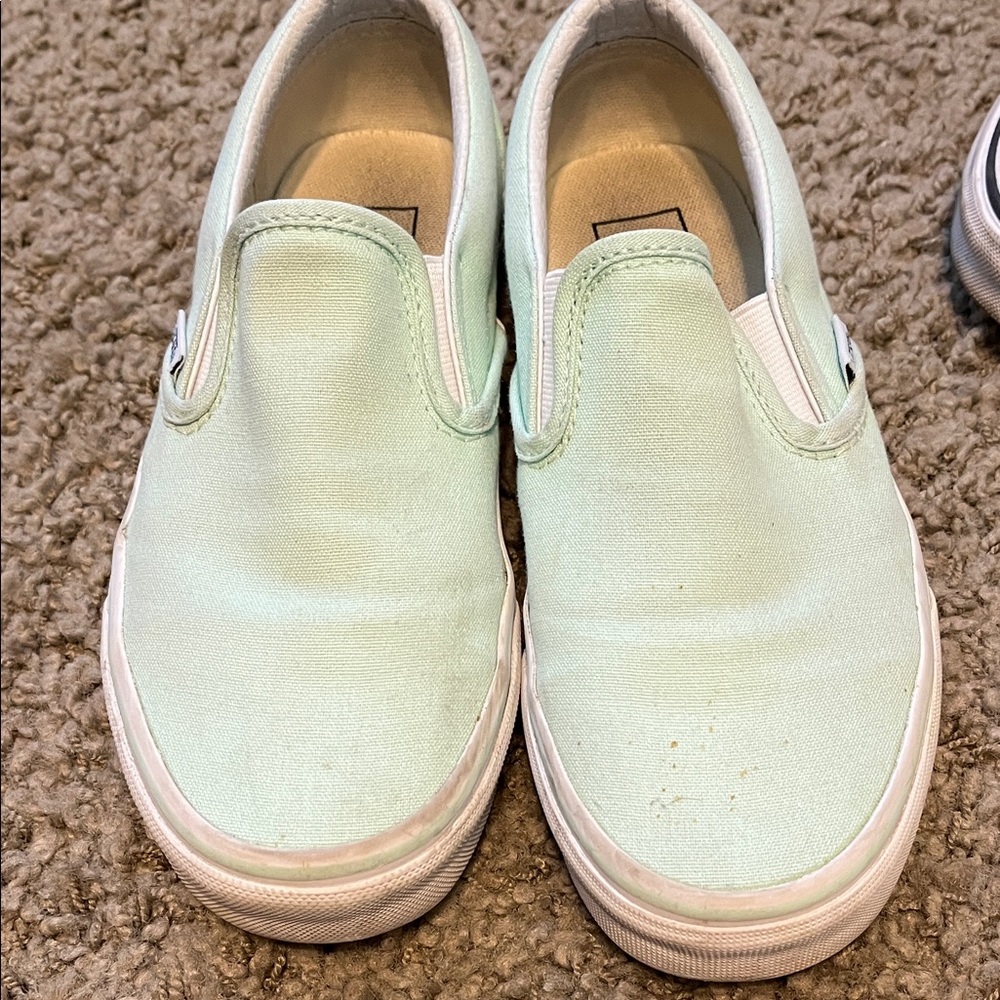 Vans Mint Green Slip-On Sneakers